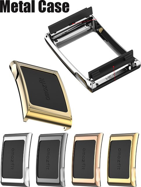 RMUTANE Uhrenzubehör Hülle für Huami Amazfit Helio, Metallrahmen, Roségold - Bild 1