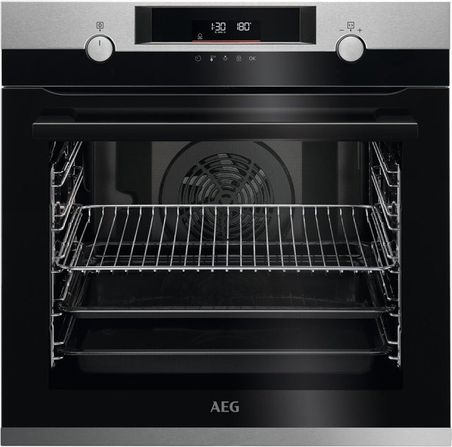 AEG Einbaubackofen EX50BPV2M in Schwarz mit Pyrolyse, Heißluft und LED-Display - Bild 1