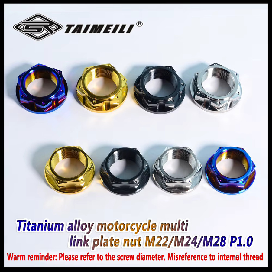 TAIMEILI Titanlegierungsmutter für Motorrad-Verkleidungen in Blau oder Lila, M22/M24/M25/M28 P1.0 - Bild 2
