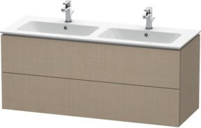 Duravit L-Cube Waschtischunterschrank wandhängend mit 2 Schubladen, Beige, B: 129 cm, T: 48,1 cm, H: 55 cm - Bild 1