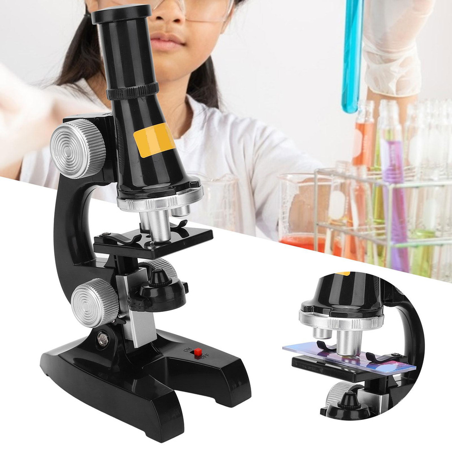 Kkmoon Mikroskop-Kit Biologisches Mikroskop mit LED ab 8 Jahren Schwarz - Bild 2