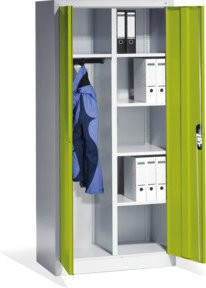 C+P Akten-Garderobenschrank Acurado mit Drehtüren, Farbe: Front Viridingrün, Korpus Lichtgrau, H: 195,0 cm, B: 93,0 cm, T: 50,0 cm - Bild 1