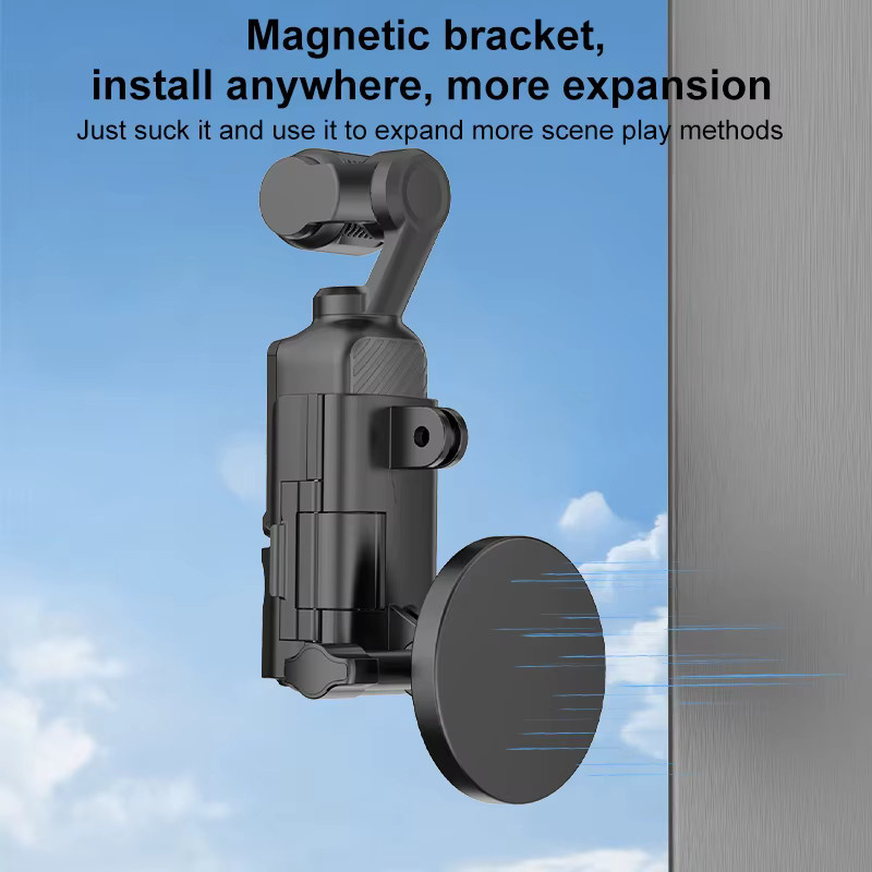 PULUZ Magnetischer Schutzrahmen mit winkelverstellbarer Desktop-Halterung für DJI OSMO Pocket 4P, 4 und 3 in Schwarz - Bild 5