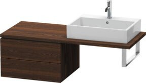 Duravit L-Cube Unterschrank mit 2 Schubladen in Nussbaum gebürstet, B/T: 62 x 54,7 cm - Bild 1