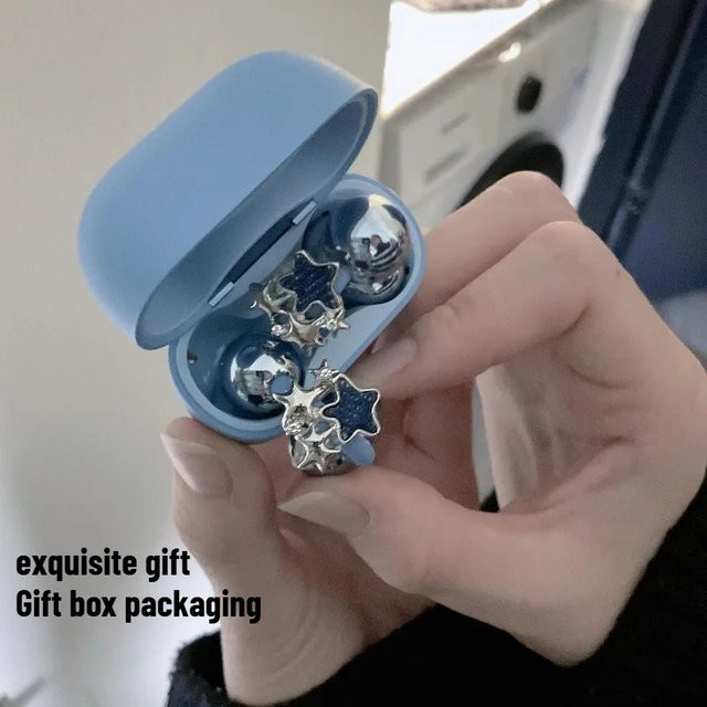 Stern Ohrclips, Blau, Diamant-Verschlüsse, Kopfhörer-Zubehör - Bild 1
