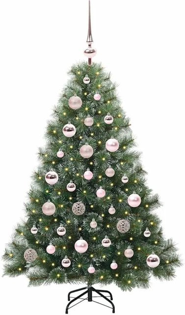 vidaXL Künstlicher Weihnachtsbaum mit 150 warmweißen LEDs, Grün, Höhe: 120 cm, aus PE und PVC - Bild 1