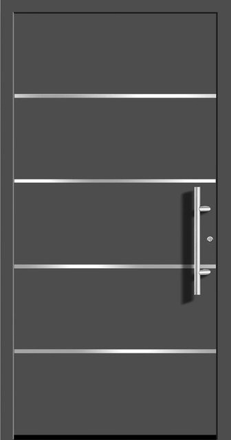Aluminium-Haustür Splendoor Moderno in Anthrazit Metallic, Anschlag Rechts, B: 110 cm, H: 210 cm - Bild 1