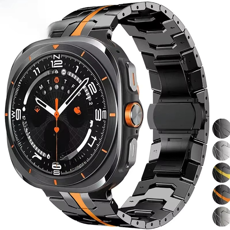 CAOWTAN Uhrenarmband Titan, Edelstahl, Schwarz, Herren - Bild 1