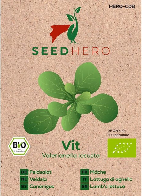Seedhero BIO Feldsalat Samen für Freiland und Herbst/Winter, 300 g - Bild 1
