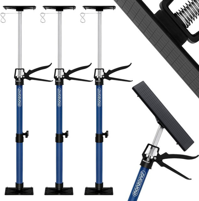 Monzana Stahl Türspanner und Zargenspanner 3er-Set in Blau, Spannweite 50-115 cm, max. 30 kg - Bild 1