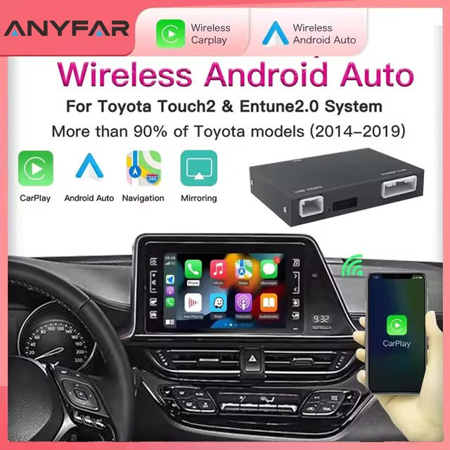 EzoneTronics OEM Bildschirm Upgrade Decoder Multimedia Retrofit Kit für Toyota Yaris Corolla Tacoma Camry CHR Tundra Highlander 4Runner in Schwarz - Bild 1