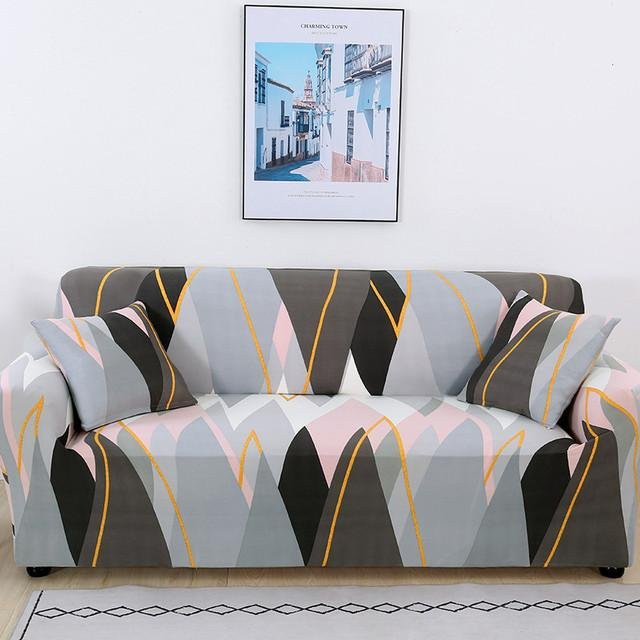 Housmife Elastischer Sofabezug aus Polyester, Rutschfester Stretch-Couchbezug für 1-Sitzer, Mehrfarbig - Bild 1