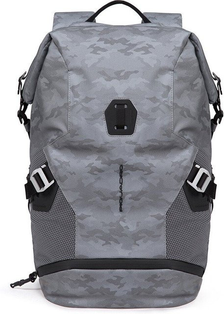 Piquadro PQ-Modular Laptoprucksack für 15,6 Zoll aus rezykliertem antiviralem Stoff in Camo Grigio - Bild 1