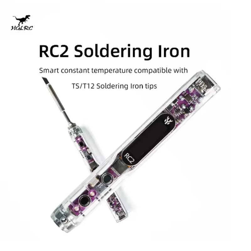 HGLRC RC2 Lötkolben, OLED HD Display, Schwarz, Metall - Bild 2