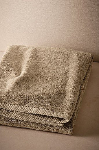 Jotex DARCY Badetuch Beige aus Baumwolle, B/H: 70 x 140 cm - Bild 1