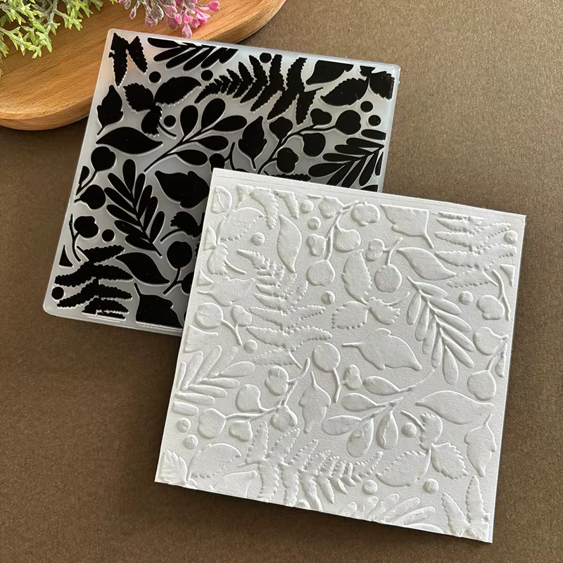 Geprägter Ordner mit 3D-Blattmuster für DIY-Kunsthandwerk und Sammelalben - Bild 2