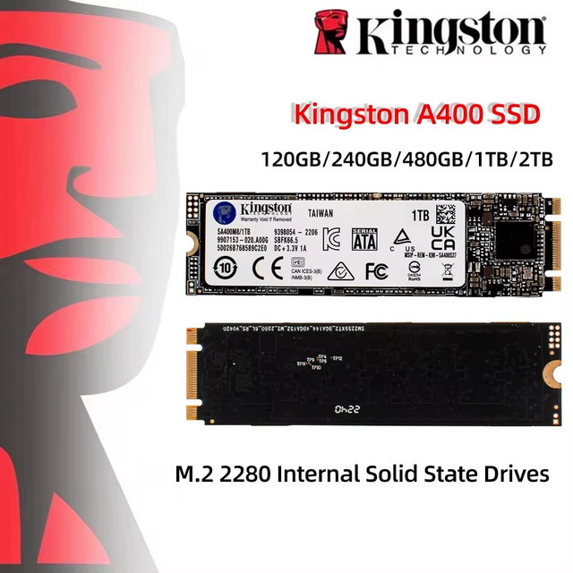 Kingston A400 NVMe M.2 2280 Interne Solid-State-Festplatte in Schwarz - Bild 1