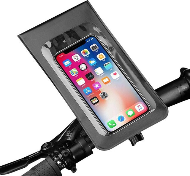 Wasserdichte Fahrradlenkerhaltertasche mit Touchscreen für 4,7-6,5 Zoll Smartphones von Binchi Outdoor Equipment in Grau - Bild 1