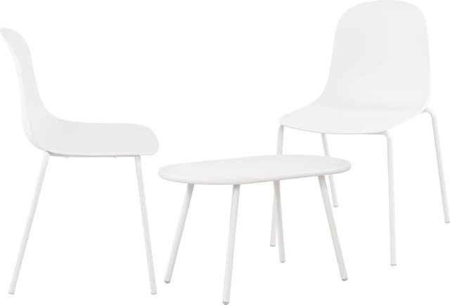 CLP 2er Sitzgruppe Veldin Garten-Set bestehend aus 2 stapelbaren Stühlen und 1 Tisch, wetterfestes Outdoor-Set für deinen Garten - Bild 1