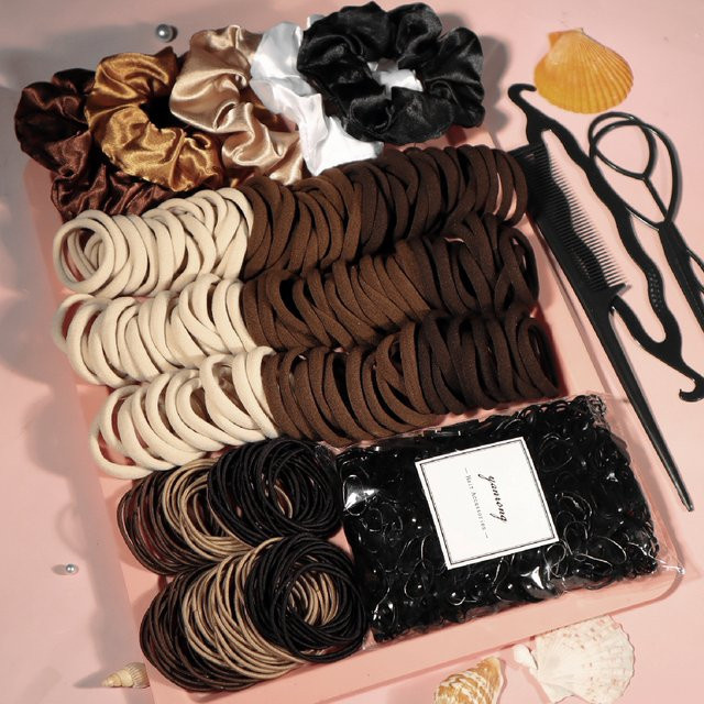 yanrong Haarschmuck Set, braun, Damen - Bild 1