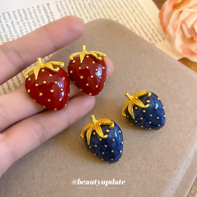 UOSU Erdbeer-Ohrringe, Bunt, Damen - Bild 1