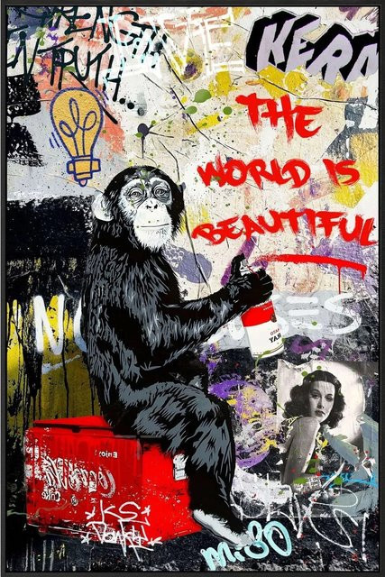 Art Universe Leinwandbild Beautyful World! Modernes Wandbild in Multicolour, B/H: 80 x 120 cm - Bild 1