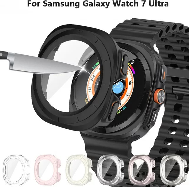 CHIICSMART Schutzhülle für Samsung Galaxy Watch 7 Ultra 47 mm mit gehärtetem Glas und Stoßstange - Bild 1