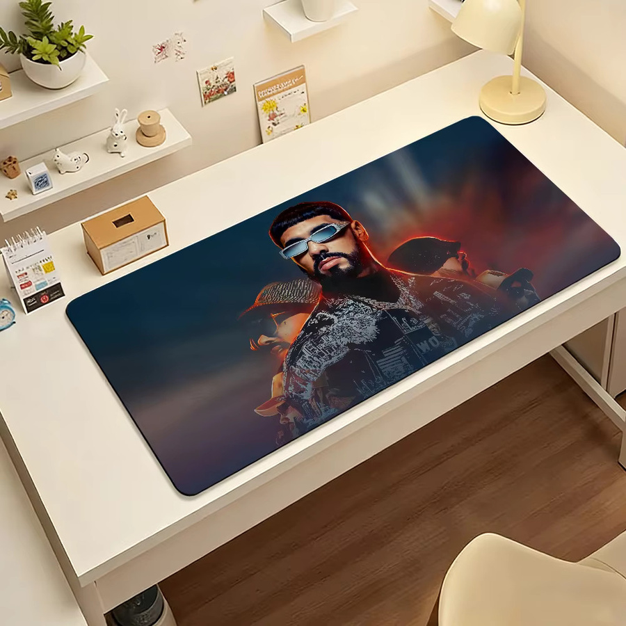 Anuel AA Mauspad Multicolor, großes rutschfestes und wasserdichtes Gaming-Mauspad mit genähtem Rand für Gaming, Büro und Alltag - Bild 3
