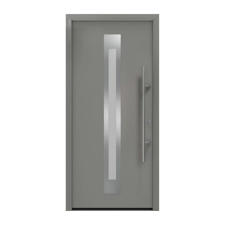 EcoStar Haustür Isopro Secur IPS 770S aus Aluminium und Stahl in Graualuminium mit Glaseinsatz, B/H: 110 x 210 cm, DIN Rechts, RC2 - Bild 2