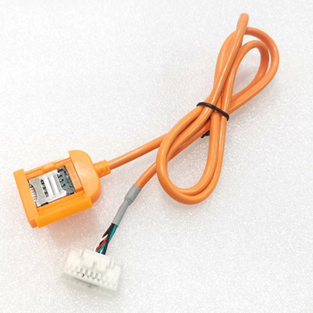 SIM-Karten-Steckplatz-Adapter für Android Multimedia Radio mit 20-poligem Kabelstecker für GPS und 4G Mobilfunk, Farbe: Orange - Bild 1