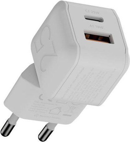 XTORM NextGen GaN3 Ultra USB Ladegerät 25W mit USB-C und USB-A Quick Charge 3.0 Weiß - Bild 1