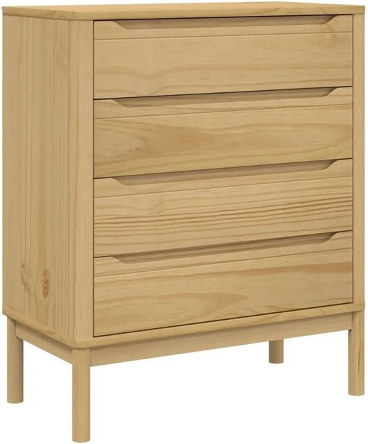 vidaXL Kommode FLORO aus massivem Kiefernholz in Wachsbraun, rustikales Design - Bild 1
