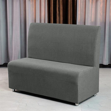 Yiran Furniture Ärmelloser Fleece Sofabezug aus Stretch-Polyester, Schmutzabweisend und Rutschfest, Grau, 1 Stück