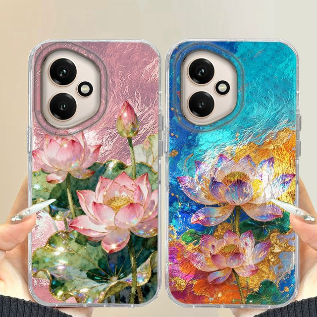 Handyhülle mit koreanischem Lotus-Blumen-Design für Honor Modelle in Multicolour - Bild 1
