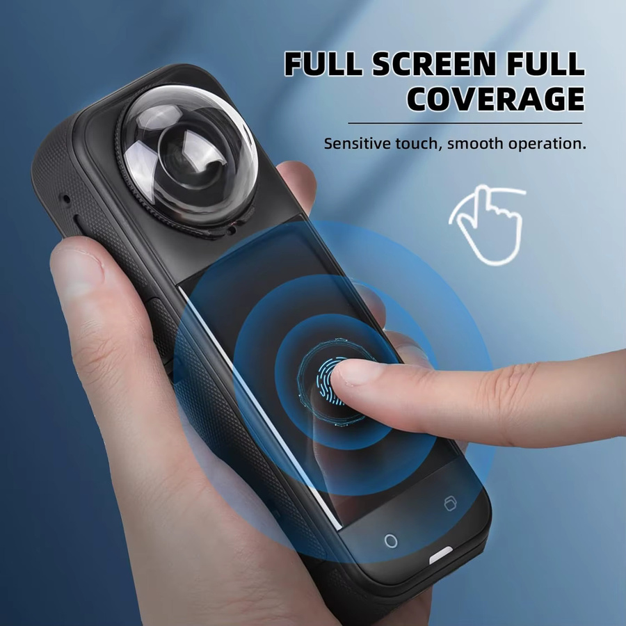 Insta360 X5 Premium Zubehör-Set mit Objektivschutz und 2er-Pack Displayschutzfolie in Schwarz - Bild 4