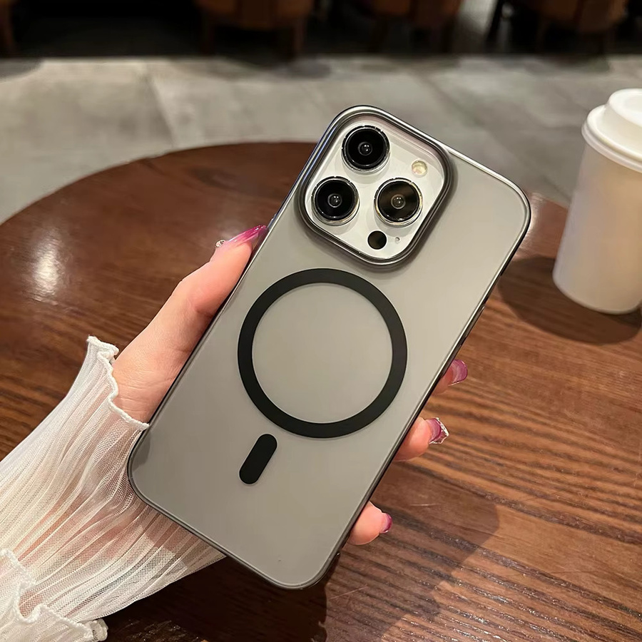 AKABEILA MagSafe Hülle für iPhone 11 bis iPhone 17 Pro Max, Matt Transparent, Magnetische Kabellose Lade-Bumper-Hülle - Bild 2