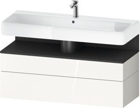 Duravit Waschtischunterschrank Qatego Wandmontage, Grau und Weiß, B/T/H: 119 x 47 x 59 cm - Bild 1