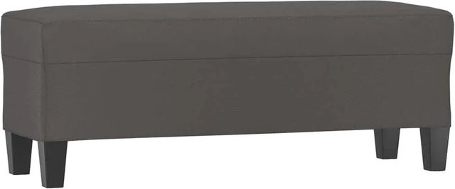 vidaXL Sitzbank in Grau aus Kunstleder mit Holz- und Kunststoffbeinen, B/T/H: 100 x 35 x 41 cm - Bild 1