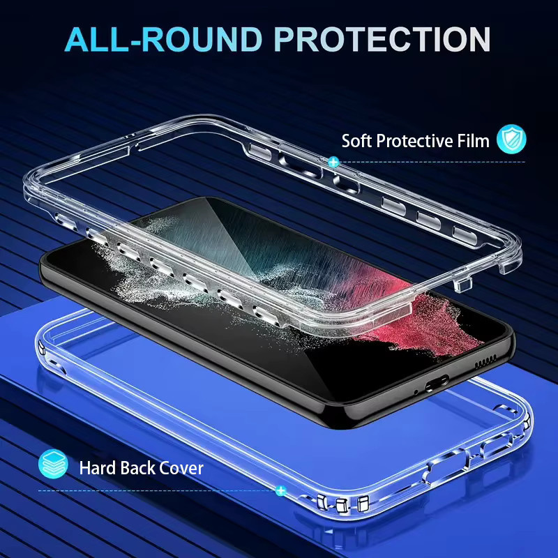 Transparente 360 Grad Schutz Handyhülle für Samsung Galaxy S25 Ultra S24 S23 S22 S21 Plus FE Note 20 Ultra A71 - Bild 6