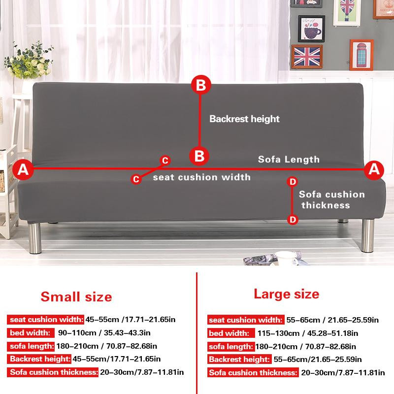 Yiran Furniture Plüsch-Sofabezug ohne Armlehne in einfarbigem Design, waschbarer Couchbezug aus Polyester für Herbst und Winter, Größe S - Bild 2
