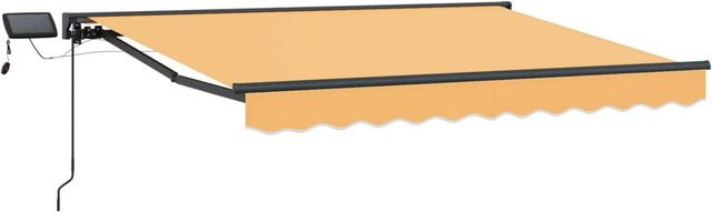vidaXL Manueller Markisenrahmen mit LED-Beleuchtung in Sand, B: 350 cm, H: 230 cm, T: 200 cm - Bild 1