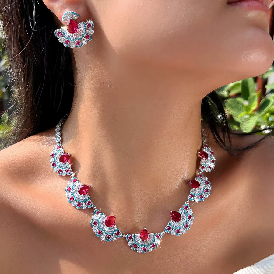 ThreeGraces Schmuckset, Halskette, Ohrringe, Silber, Zirkonia, Damen - Bild 2