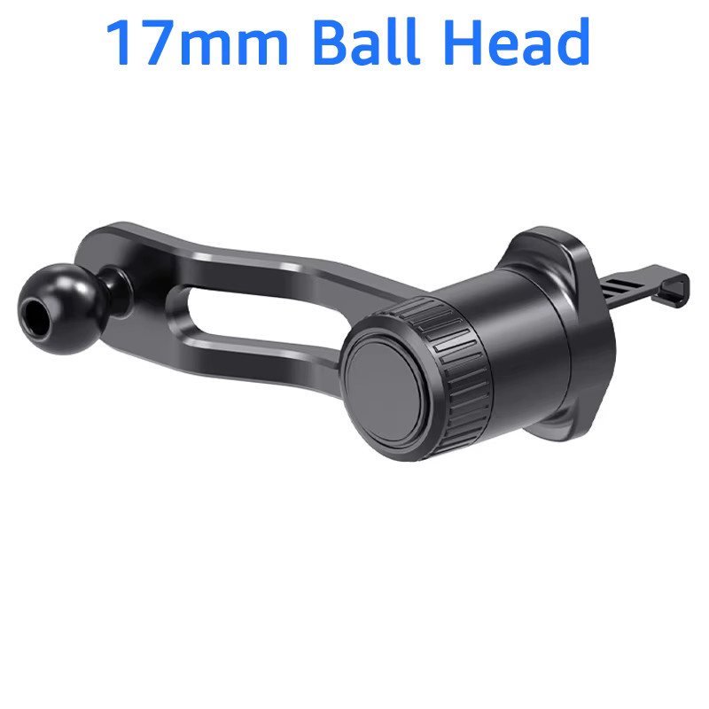 iBudim Handyhalterung für das Auto mit 17mm Kugelkopf und Metallhaken für das Lüftungsgitter in Schwarz - Bild 2