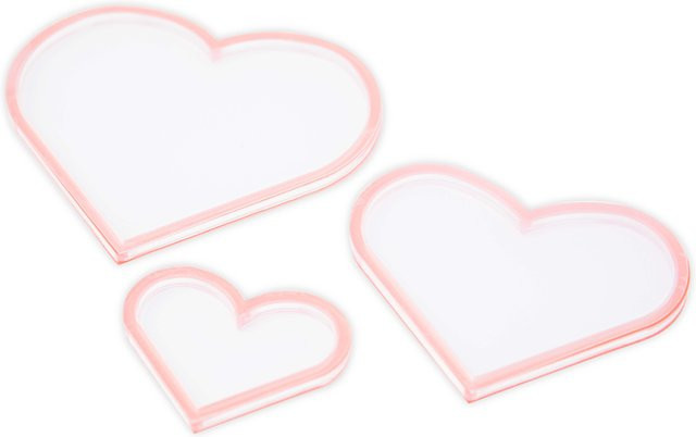Sizzix Making Essential Shaker Panes Herzen transparent 3er Pack - Bild 1
