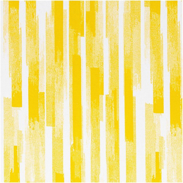 Rico Design Druckstoff Canvas Aloha Streifen in Weiß-Gelb, Breite: 140 cm - Bild 1