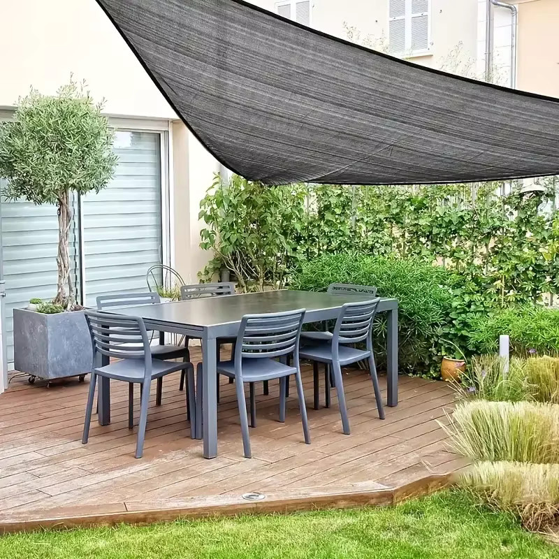 Eaststararp Multi-Shade-Netz Sonnensegel aus Polyethylen mit 90 % UV-Schutz, Schwarz, Rechteckig - Bild 2