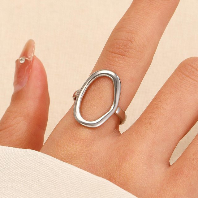YULIN Ring Edelstahl, Silber, Damen, Offener Ring - Bild 1