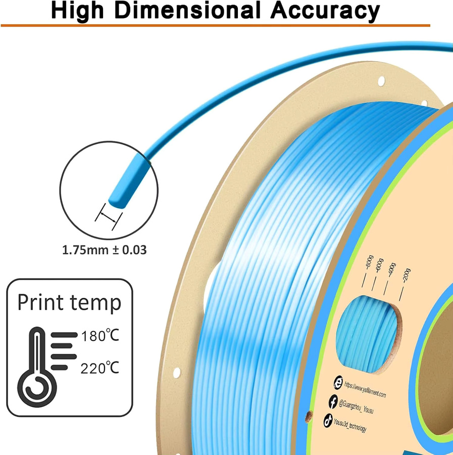 Filajoy3D PLA Filament 1,75mm für FDM 3D-Drucker in Blau und Schwarz - Bild 3