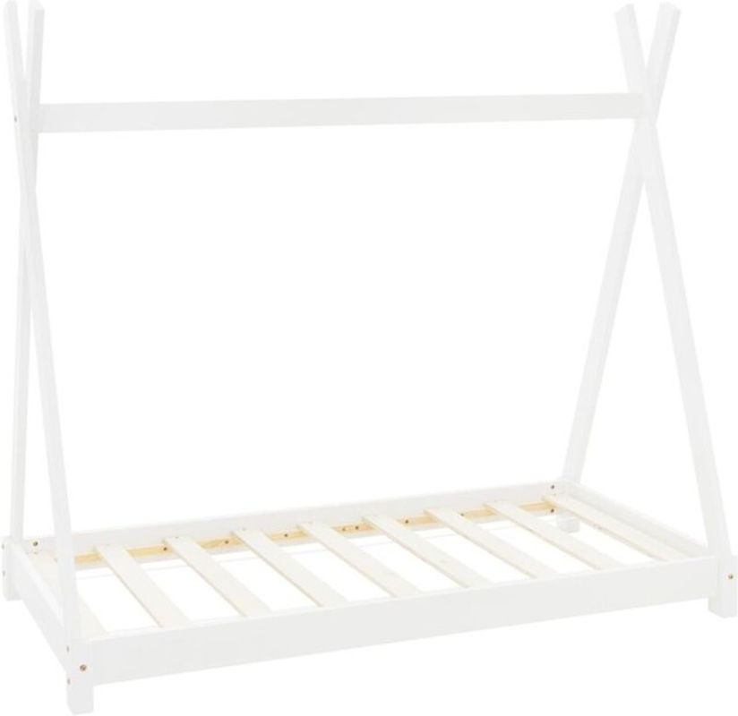 ML-Design Kinderbett Tipi aus Kiefernholz mit Lattenrost, Weiß, B: 70 cm, L: 140 cm - Bild 2