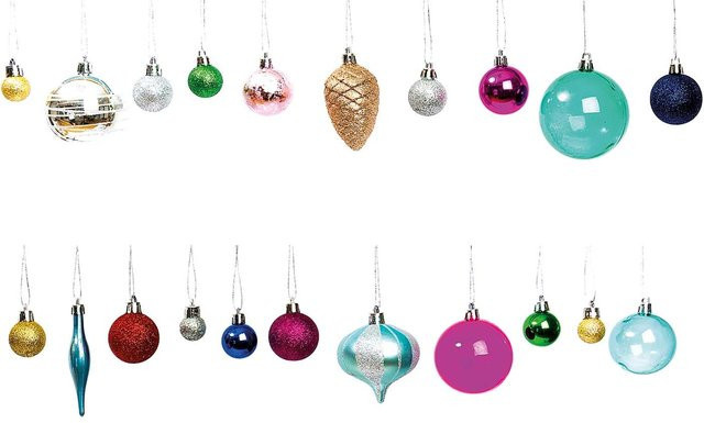Rico Design Christbaumkugeln Set bunt aus PET für Weihnachten - Bild 1